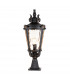 Baltimore 1 Light Large Outdoor Pedestal Lantern Weathered Bronze IP44 E27-1