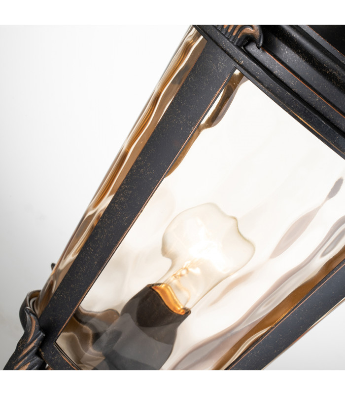 Baltimore 1 Light Large Outdoor Pedestal Lantern Weathered Bronze IP44 E27-3