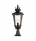 Baltimore 1 Light Large Outdoor Pedestal Lantern Weathered Bronze IP44 E27-5