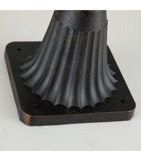 Baltimore 1 Light Medium Outdoor Pedestal Lantern Weathered Bronze IP44 E27-2