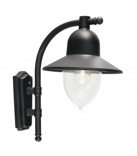Como 1 Light Outdoor Fisherman Dome Wall Lantern Light Black IP54 E27-1
