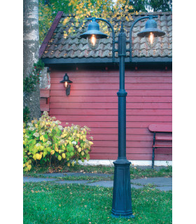 Como 1 Light Outdoor Fisherman Dome Wall Lantern Light Black IP54 E27-2