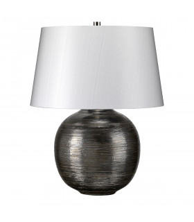 Caesar 1 Light Table Lamp Silver E27-1