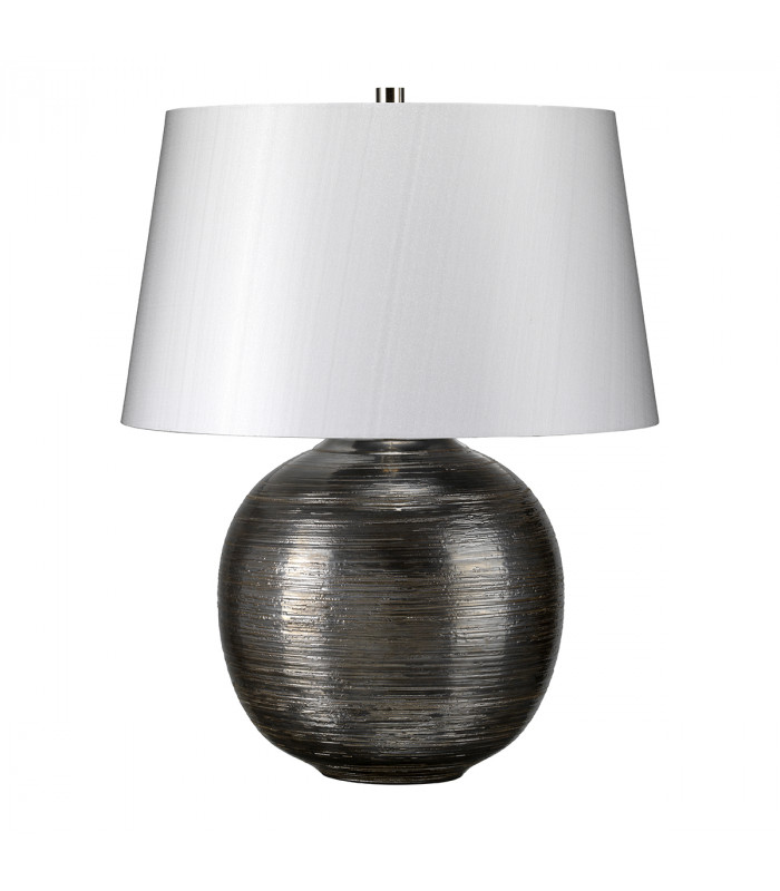 Caesar 1 Light Table Lamp Silver E27-1