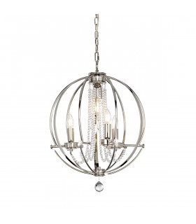 Cassie 4 Light Chandelier Polished Nickel-1