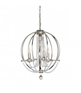Cassie 4 Light Chandelier Polished Nickel-2