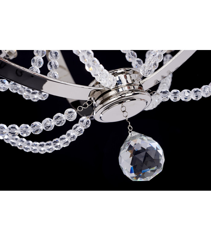Cassie 4 Light Chandelier Polished Nickel-3