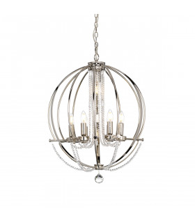Cassie 7 Light Chandelier Polished Nickel-1