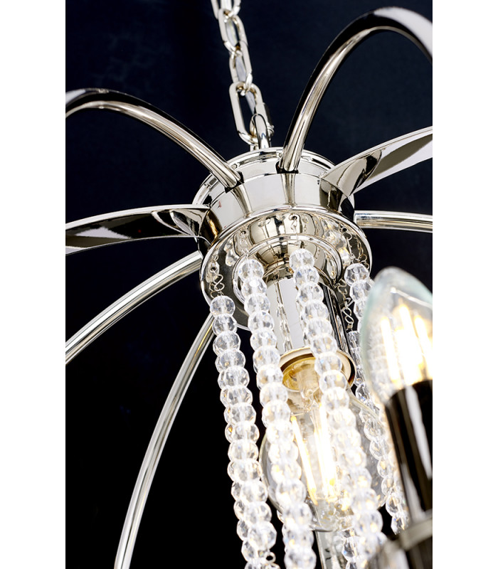 Cassie 7 Light Chandelier Polished Nickel-3
