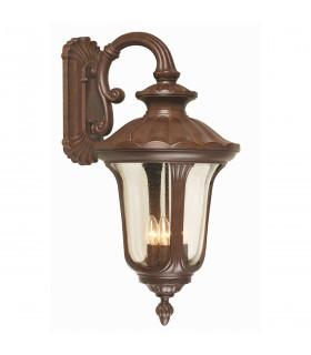 Chicago 4 Light Outdoor Large Wall Lantern Light Rusty Bronze Patina IP44 E14