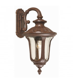 Chicago 1 Light Outdoor Medium Wall Lantern Light Rusty Bronze Patina IP44 E27-1