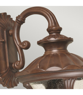 Chicago 1 Light Outdoor Medium Wall Lantern Light Rusty Bronze Patina IP44 E27-2