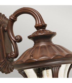 Chicago 1 Light Outdoor Small Wall Lantern Light Rusty Bronze Patina IP44 E27-2