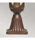Chicago 1 Light Small Outdoor Pedestal Lantern Rusty Bronze IP44 E27-4