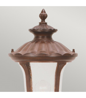 Chicago 1 Light Small Outdoor Post Lantern Rusty Bronze Patina IP44 E27-2