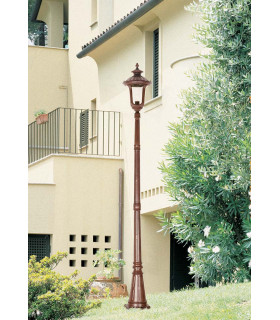Chicago 1 Light Medium Outdoor Lamp Post Rusty Bronze Patina IP44 E27-2