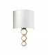 Clark Medium 1 Light Wall Light Aged Brass Ivory Faux Silk Shade-2