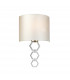 Clark Medium 1 Light Wall Light Polished Chrome Ivory Faux Silk Shade-1