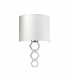 Clark Medium 1 Light Wall Light Polished Chrome Ivory Faux Silk Shade-2