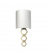 Clark Small 1 Light Wall Light Aged Brass Ivory Faux Silk Shade-2