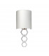 Clark Small 1 Light Wall Light Polished Chrome Ivory Faux Silk Shade-2