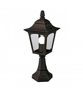 Chapel Mini 1 Light Outdoor Pedestal Lantern Black IP44 E27-1