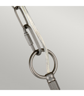 Crown Chandelier 3 Light Iron Finish E14-2