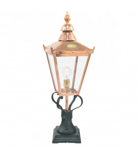 Chelsea 1 Light Outdoor Pedestal Lantern Copper IP44 E27-1