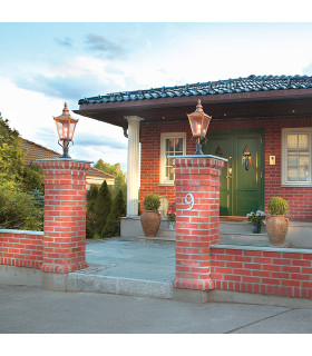 Chelsea 1 Light Outdoor Pedestal Lantern Copper IP44 E27-2