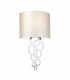 Curtis Medium 1 Light Wall Light Polished Chrome Ivory Faux Silk Shade-1