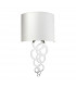 Curtis Medium 1 Light Wall Light Polished Chrome Ivory Faux Silk Shade-2
