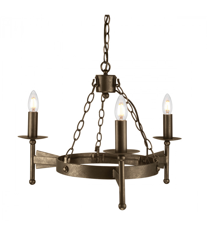 Cromwell Chandelier 3 Light Old Bronze Finish E14-1