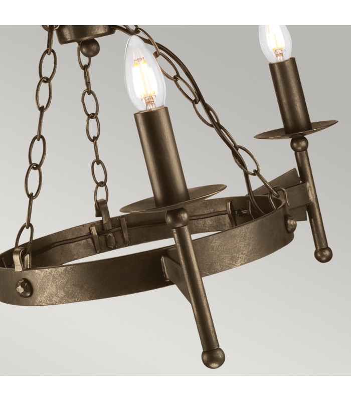 Cromwell Chandelier 3 Light Old Bronze Finish E14-3