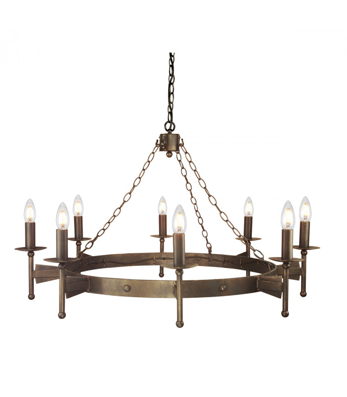 Cromwell 8 Light Chandelier Old Bronze Finish E14-1