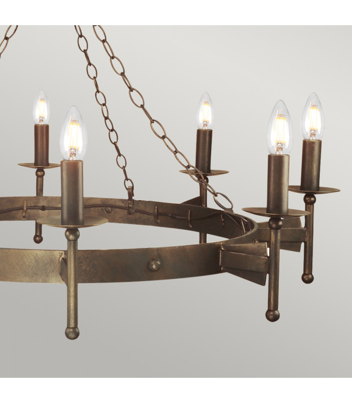 Cromwell 8 Light Chandelier Old Bronze Finish E14-3