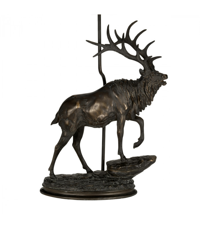 Angus 1 Light Table Lamp Base Only Bronze Patina Stag Stauette
