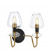 Armand 2 Light Wall Light Aged Brass Glass Shades-1
