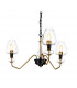 Armand 3 Light Pendant Aged Brass Glass Shades-1