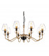 Armand 8 Light Chandelier Aged Brass Glass Shade-1