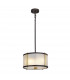 Corona Cylindrical 2 Light Pendant Museum Bronze Frosted Glass-1