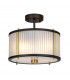 Corona Cylindrical 2 Light Pendant Museum Bronze Frosted Glass-4