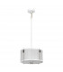 Corona Cylindrical 2 Light Pendant White Polished Nickel Frosted Glass-2