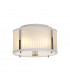 Corona Cylindrical 2 Light Pendant White Polished Nickel Frosted Glass-3