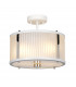 Corona Cylindrical 2 Light Pendant White Polished Nickel Frosted Glass-4