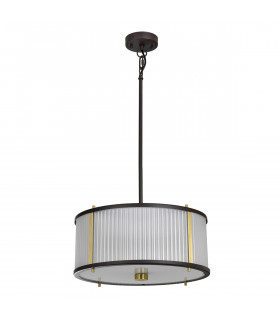 Corona Cylindrical 3 Light Pendant Museum Bronze-2