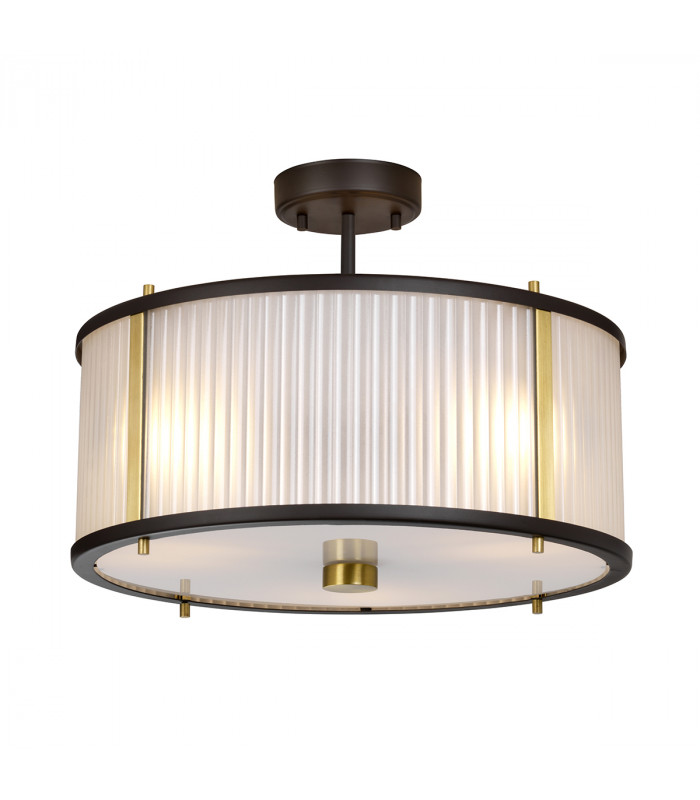 Corona Cylindrical 3 Light Pendant Museum Bronze-4