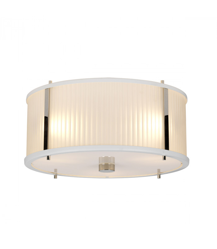 Corona Cylindrical 3 Light Pendant White Polished Nickel-3