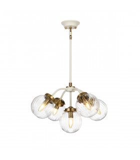 Cosmos Retro 5 Light Pendant Globe Glass Shades-1