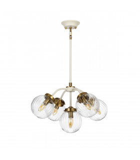 Cosmos Retro 5 Light Pendant Globe Glass Shades-2