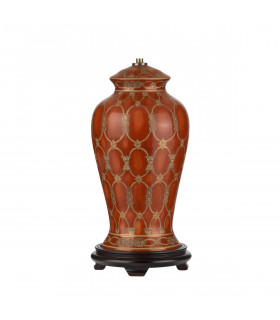 Datai Traditional Terracotta Oriental Ceramic Table Lamp Base Only